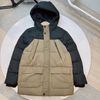 AKBT37 - Áo khoác phao dáng dài 2 màu đen ghi / đen nâu size 2 - 15y