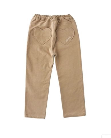 QBG01 - Quần kaki BD màu be túi trái tim bé gái size 100-165