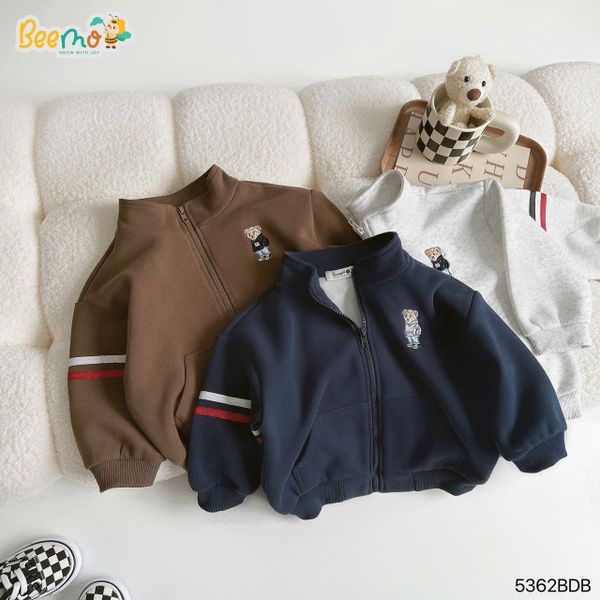 5362BDB - Bộ khoác Beemo bomber phối dây thêu gấu