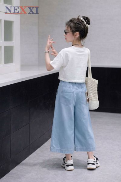 2604.22 - Quần Nexxi jean lửng bò giấy trơn xếp ly cho Mẹ size SML