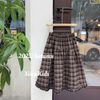 CVAY01 - Chân váy dạ kẻ caro dáng dài nhiều màu cho bé size 110-150