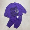 BBG19 - Bộ nỉ da cá GGJJ màu ghi đen Create / tím Why size 24m - 8y