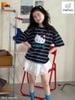 MLSBCC.7806 - Bộ Melisa áo kẻ in hello kitty + chân váy trắng ren size 2-12y
