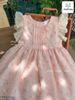 MLSDCC.7625 - Váy Melisa hoa hồng cam ly ngực vai cánh tiên size 1-10y