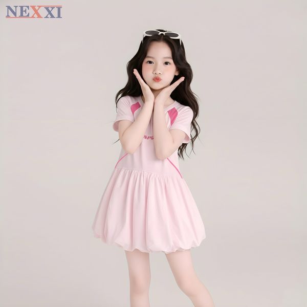 2506.81 - Đầm thun Nexxi phối tùng bí sport size 5-8y