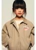 AK54 - Áo khoác kaki chần bông màu nâu Butter cho bé size 1-6y