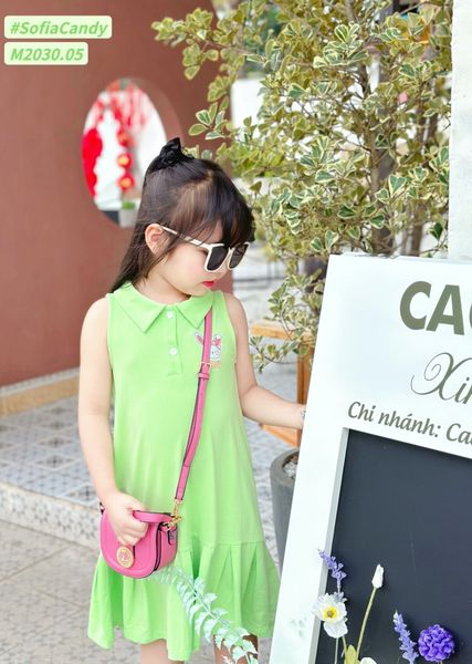 V00048 - Váy Mia Kids cotton cổ đức đuôi cá 2 màu BG size 2-12y