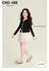 CH25449 - Bộ Cho Hee áo cotton đính nơ + chân váy tutu 2 màu bé gái size 2-11y