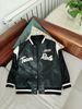 AKBT47 - Áo khoác bomber da màu đen Team Role size 6 - 14y