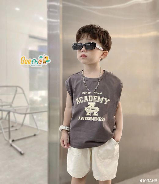 4109AHB - Áo ba lỗ in giữa thân Beemo size 80-130