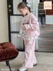 JJ 1237 - Bộ nỉ da cá mỏng Jam & Jenny 2 màu hồng/xanh bé gái size 2-12y