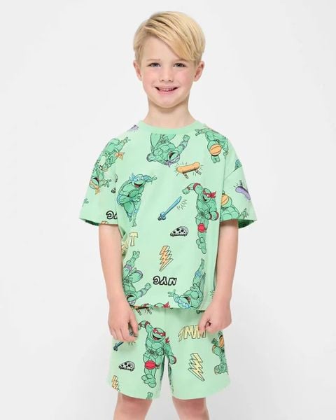 BBT32 - Bộ cotton dư xịn họa tiết Sonic, Ninja rùa, Hot wheels nhiều màu bé trai size 1-8y