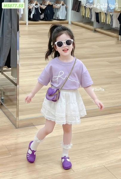 BBG01 - Set váy bé gái mùa hè size 2-12y