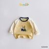 6226ADB - Áo cotton Beemo tay raglan hình gấu học giả nhiều màu size 1-6y