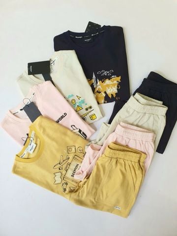 BM2603ST03 - Bộ quần áo Beemon cổ tròn cho bé size 120-170