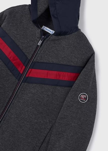 AKBT57 - Áo khoác nỉ phối kẻ chéo ngực 2 màu navy/ghi size 2-8y