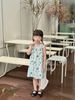 VAY19 - Váy lanh June with love cây dừa đính hoa tulip size 1 - 10y