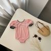 DB00026 - Bộ bơi liền Harifa vai bồng lưng dây đan chéo 3 màu size 9m - 8y