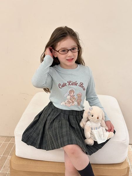 25G052 - Áo thun tăm AMBB họa tiết nhiều màu cho bé gái size 90-170