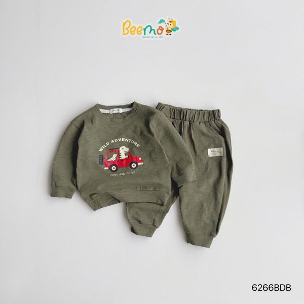 6266BDB - Bộ T-shirt Chuyến Xe Nhỏ Beemo Bé Trai size 1 - 6y