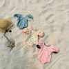 DB00026 - Bộ bơi liền Harifa vai bồng lưng dây đan chéo 3 màu size 9m - 8y