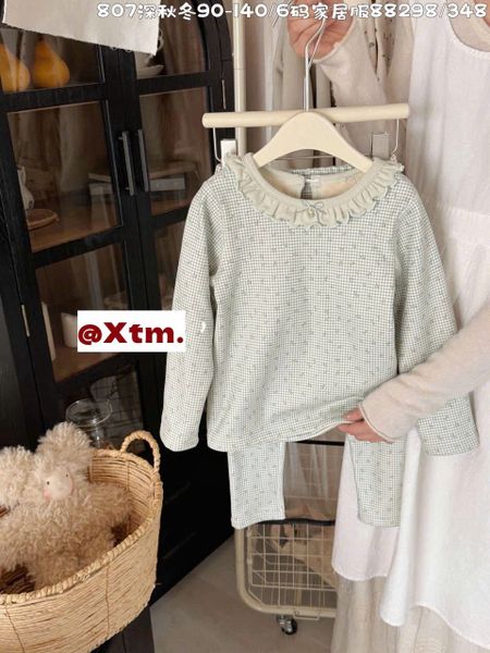 88298 - Bộ nỉ dày đại hàn LNX cổ bèo 3 mẫu Bé Gái size 90 - 140