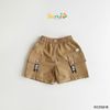 6028QHB - Quần short kaki Beemo kẹp dây trang trí cho bé size 1-6y