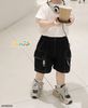 6028QHB - Quần short kaki Beemo kẹp dây trang trí cho bé size 1-6y