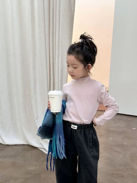 25H045 - Áo len giữ nhiệt cổ tròn cho bé chất liệu cotton (bông) size 90-170, NSX Huzhou Zhili Kujun Clothing Co., Ltd