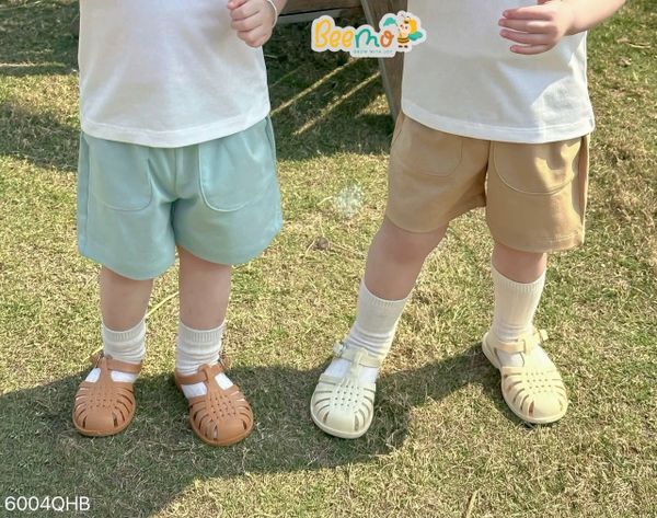 60041QHB - Quần Beemo thun cotton màu trơn size 6-10y