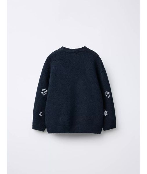 ABT10 - Áo len màu navy hình ông già Noel cho bé size 12m - 6y