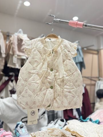 AK12 - Gile hoa nhí lót nỉ siêu nhẹ ấm nhiều màu cho bé gái size 90-130