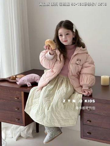 AK26 - Áo khoác phao lông vũ Enenyu Kids kèm balo cho bé gái size 90-130