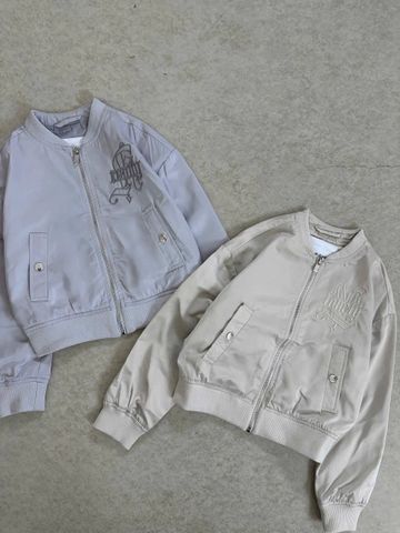 AK67 - Áo khoác bomber GGJJ 2 màu be/ghi tím size 6-14y