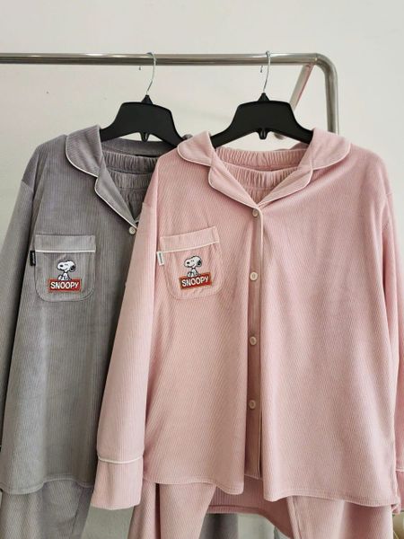 BM2606PJ03 - Bộ Pyjama Beemon nữ cho Mẹ vải nhung freesize (50-60kg)