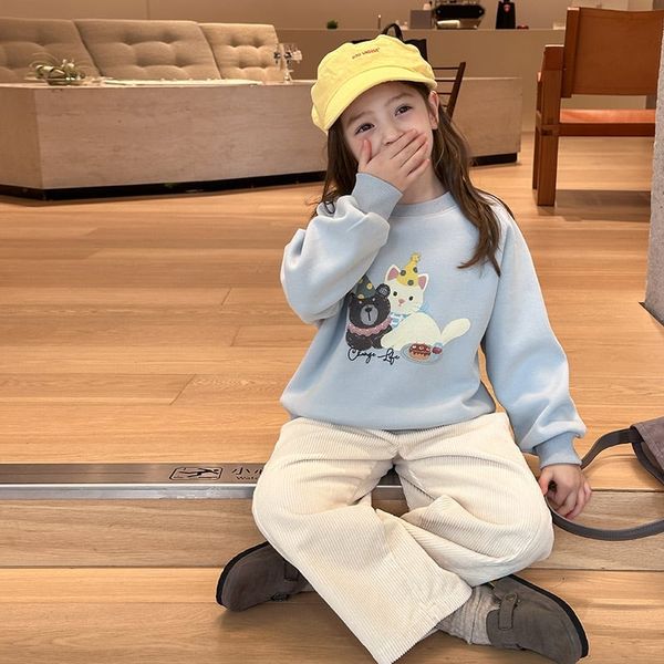 25G003 - Áo nỉ AMBB hai da nhiều màu cho bé gái size 90-170