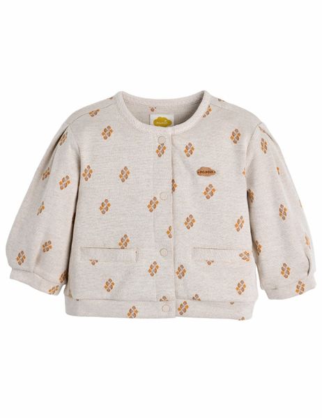 BBG24 - Áo khoác nỉ mỏng, quần short nỉ MM màu nâu tây cho bé size 90-120