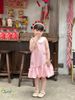 VJ125 - Váy June cổ sen trắng đính hoa nổi nhiều màu cho bé size 1-10y