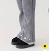 QBG03 - Quần nỉ len bebezoo ống loe thêu trái tim nhiều màu cho bé size 100-160