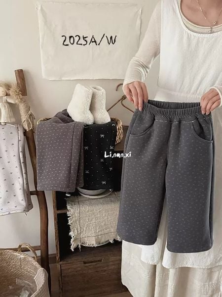 88351 - Quần nỉ lót nỉ đại hàn Linanxi nhiều màu cho bé size 90-140
