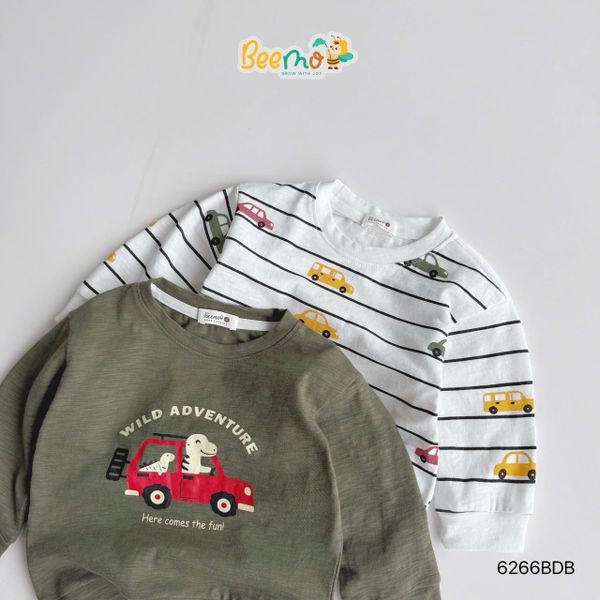 6266BDB - Bộ T-shirt Chuyến Xe Nhỏ Beemo Bé Trai size 1 - 6y
