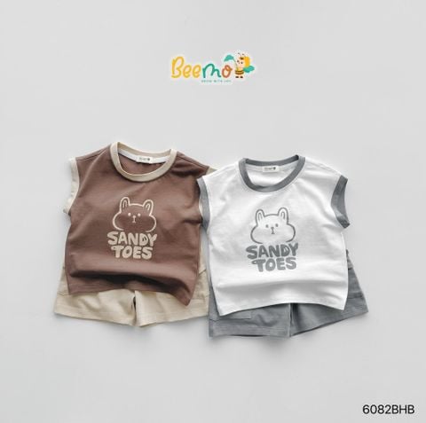 6082BHB - Set bộ Beemo áo sát nách Sanday Bear size 1-6y