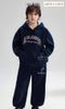 Lu 1701 - Bộ nỉ Luca hoodie nỉ hai da màu navy ASK Junior bé trai size 2-12y