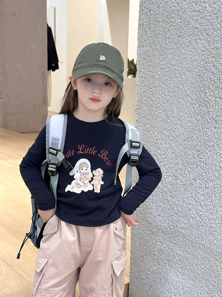 25G052 - Áo thun tăm AMBB họa tiết nhiều màu cho bé gái size 90-170