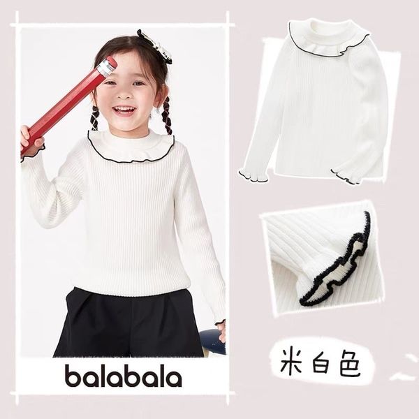 ALBG11 - Áo len cổ bèo - tay bèo trơn nhiều màu size 90 - 130