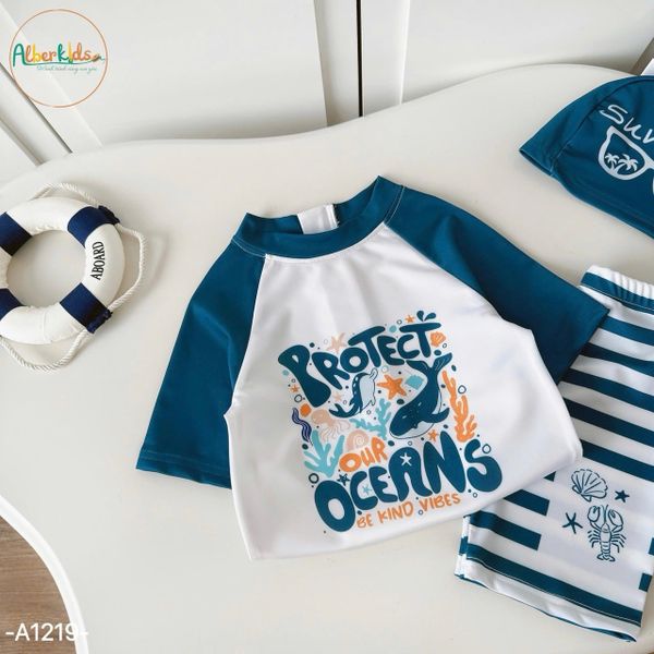 A1219 - Set bộ bơi 2ct bé trai Alber size 90-150