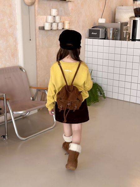 AK41 - Cardigan len AMBB trơn, kẻ nhiều màu cho bé gái size 90-160