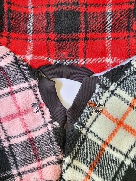AK77 - Áo khoác bomber lông cừu lót nỉ kẻ caro 3 màu size 110 - 155