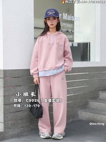 BBG03 - Set bộ nỉ hai da dòng đại nhiều màu cho bé gái size 130-170