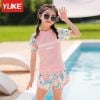 5563 - Bộ bơi rời cộc tay Yuke Dreamycolors Dream phối lưới 2 màu size L - 5XL